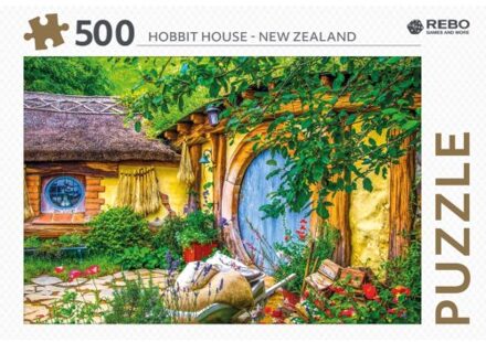 Rebo Productions Rebo Legpuzzel 500 Stukjes - Hobbit House - New Zealand