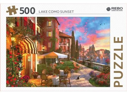 Rebo Productions Rebo Legpuzzel 500 Stukjes - Lake Como Sunset