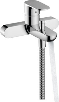 Rebris S ééngreeps badmengkraan opbouw met hartafstand 15.3 cm, chroom