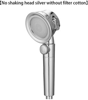 Recableght 3 Modi Stop Water Bad Douchekop Verstelbare Regen Douchekop Filter Badkamer Accessoires Hoge Druk Spa Nozzle zilver-29.3x7.8cm