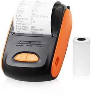 Receipt Printer Portable 58mm Mobile Thermal Printer Wireless BT Mini Bill Ticket Printing Compatible with Android iOS Windows with 1pcs Thermal Paper Rolls