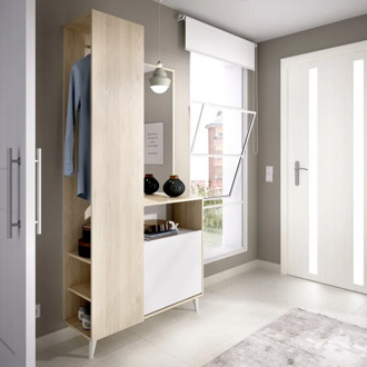 Receiver in LAOS kit with mirror and natural white shoe rack