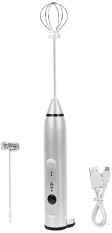 Rechargeable Electric Milk Frother With 2 Whisks, Handheld Foam Maker For Coffee, Latte, Cappuccino, Hot Chocolate, Durable Dr