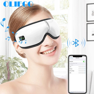 Rechargeable Eye Therapy Massager Electric Bluetooth Music Eye Massage SPA Collapsible Air Pressure Heating Eye Fatigue Relieve