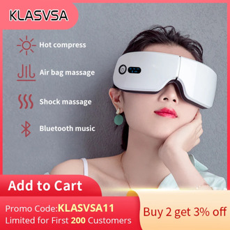 Rechargeable Smart Eye Massager Facial Massager Bluetooth Music Foldable Air Pressure Heating Massage Relaxation