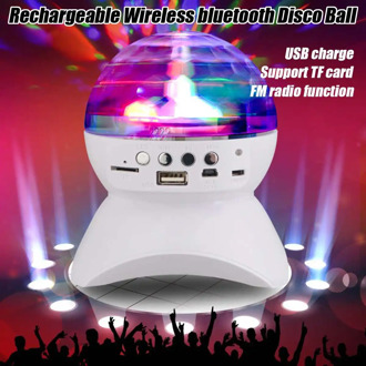 Rechargeable Wireless bluetooth Speaker Light Controller LED Crystal Magic Ball Effect Light DJ Club Disco Party Lighting