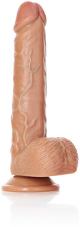 Rechtdoor Realistische Dildo met Ballen en Zuignap - 7 / 18 cm