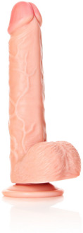 Rechtdoor Realistische Dildo met Ballen en Zuignap - 7 / 18 cm
