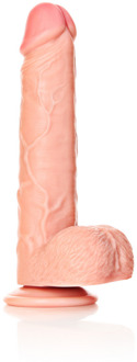Rechtdoor Realistische Dildo met Ballen en Zuignap - 9 / 23 cm