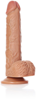 Rechtdoorlopende Realistische Dildo met Ballen en Zuignap - 8 / 20,5 cm