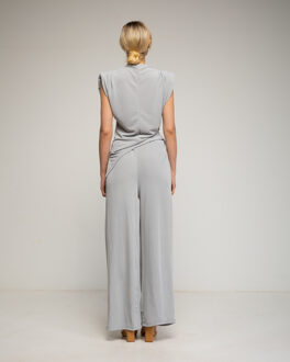 Rechte broeken met figuurnaden Grijs