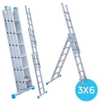 Rechte Driedelige Ladder - Reform Ladder - 3x6 Sporten