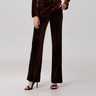 Rechte fluwelen pantalon - maat Bruin