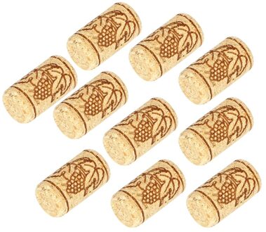 Rechte Hout Kurken Houten Afdichting Caps Gadgets Wijn Stoppers 10 Stks/set Bar Gereedschap Keuken Accessoires Fles Plug