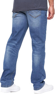 Rechte Jeans Heren (Stone Wash) Navy/blauw - 38 Normaal
