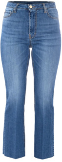 Rechte jeans met plooien aan de voorkant Kocca , Blue , Dames - W31,W33,W26,W32,W29,W34,W28,W24,W27,W30,W25