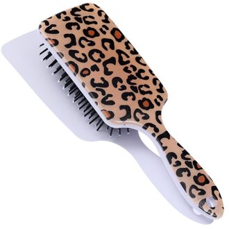 Rechthoek Hoofd Anti-Statische Ontklitter Borstel Luipaard Luchtkussen Massage Kam K1KB