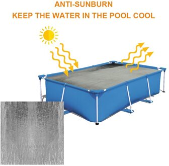 Rechthoek/Ronde Zwembad Cover Voor Tuin Outdoor Peuterbad Familie Zwembaden 200*200Cm/400*200cm Zonnezeilen Voor Zwembad 400X200CM