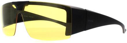 Rechthoek Unisex Mat Zwart Hooggeel E2700 - maat