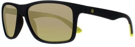 Rechthoek Unisex Mat Zwart Rubber Geel Brons Blauw Flash SA2306 - One Size