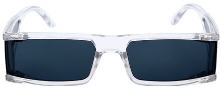 Rechthoek Vissen Kleine Zonnebril Vrouwen Luxe Spiegel Zilver Zwart Clear Lens Punk Mannen Shades UV400