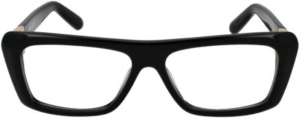 Rechthoekig Frame Logo Zonnebril Zwart - One Size