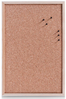 Rechthoekig prikbord van kurk 60 x 45 cm