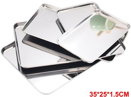 Rechthoekige Bakvormen Oven Pan Rvs Non-stick Brood Cake Bakplaat Pizza Plaat Voor Oven Diy Bakken Keuken gereedschap XXL