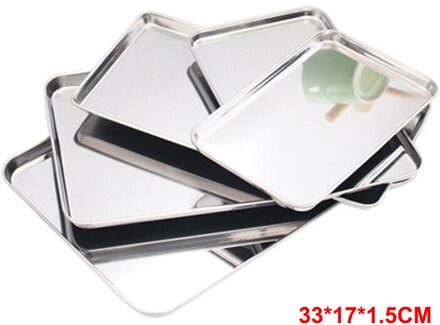 Rechthoekige Bakvormen Oven Pan Rvs Non-stick Brood Cake Bakplaat Pizza Plaat Voor Oven Diy Bakken Keuken gereedschap
