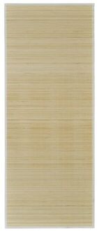 Rechthoekige bamboe mat 150 x 200 cm (Neutraal) Beige