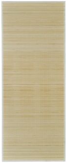 Rechthoekige bamboe mat 80 x 200 cm (Neutraal) Beige