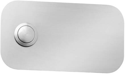 Rechthoekige belplaat van roestvrij staal zilver