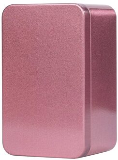 Rechthoekige Blikken Doos Mini Draagbare Thee Blad Opslag Container Snoepjes Organizer Huis Opbergdoos-13x8x6 cm rood