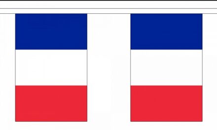 Rechthoekige frankrijk vlaggenlijn