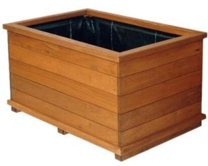 Rechthoekige houten plantenbak FSC 120x40x48 cm