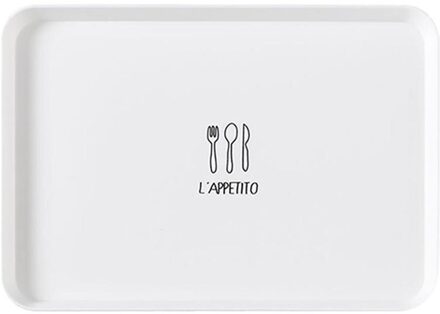 Rechthoekige Plaat Huishouden Eenvoudige Ontbijt Plaat Plastic Thee Plaat Diner Plaat Dessert Kleine Lade Gerechten En Platen Sets tableware