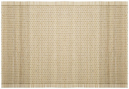 Rechthoekige placemat beige bamboe 45 x 30 cm - Placemats