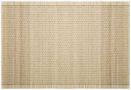 Rechthoekige placemat beige bamboe 45 x 30 cm