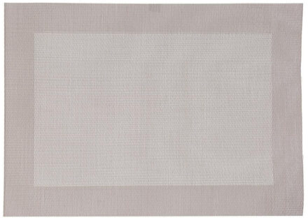 Rechthoekige placemat beige texaline 50 x 35 cm - Placemats