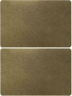 Rechthoekige placemat goud met glitters 43,5 x 28,5 cm - Placemats Goudkleurig