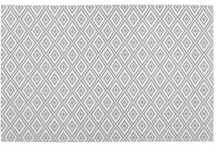 Rechthoekige placemat grafische print wit texaline 45 x 30 cm - Placemats