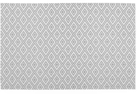 Rechthoekige placemat grafische print wit texaline 45 x 30 cm