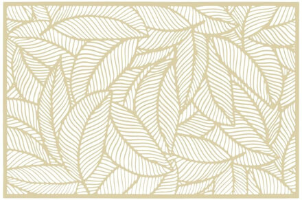 Rechthoekige placemat Jungle goud PVC 45 x 30 cm - Placemats Goudkleurig