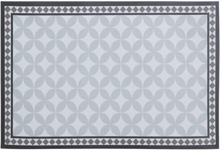 Rechthoekige placemat mozaiek grijs vinyl 45 x 30 cm