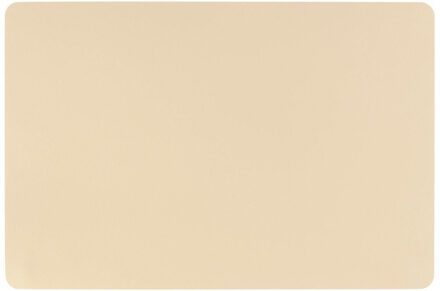 Rechthoekige placemat PU-leer/ leer look beige 45 x 30 cm - Placemats