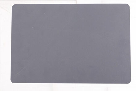 Rechthoekige placemat PU-leer/ leer look grijs 45 x 30 cm