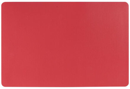 Rechthoekige placemat PU-leer/ leer look rood 45 x 30 cm