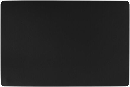 Rechthoekige placemat PU-leer/ leer look zwart 45 x 30 cm