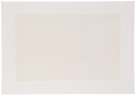 Rechthoekige placemat wit/ivoor - texaline - 50 x 35 cm - Onderleggers - Placemats