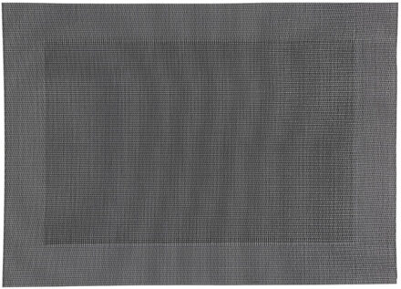 Rechthoekige placemat zwart texaline 50 x 35 cm - Placemats